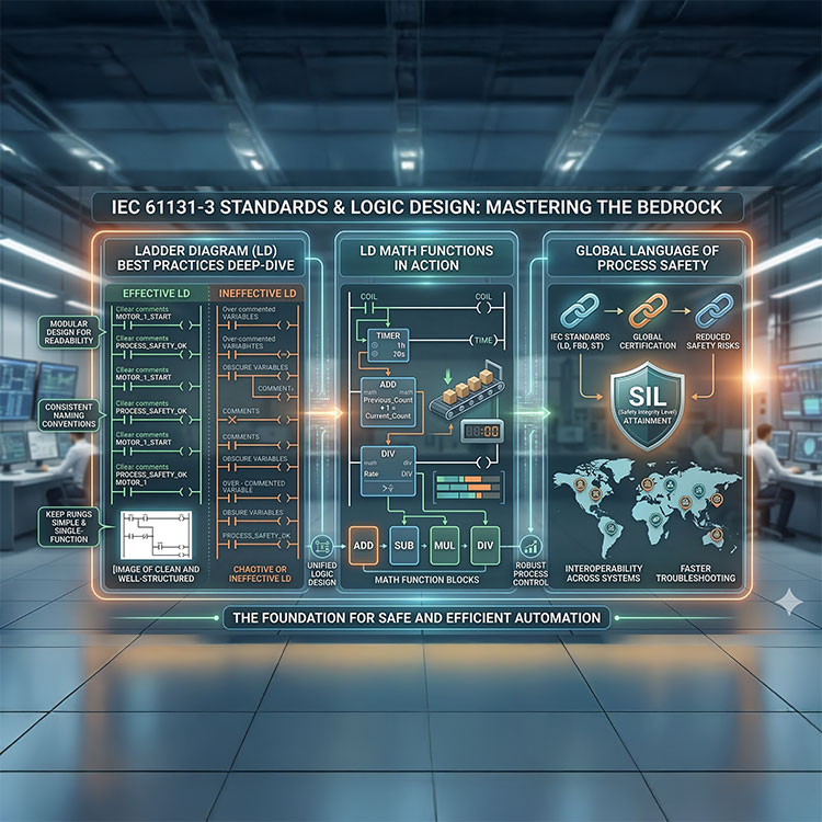 Мастерство Ladder Logic: от IEC 61131-3 к надежности в поле изображение
